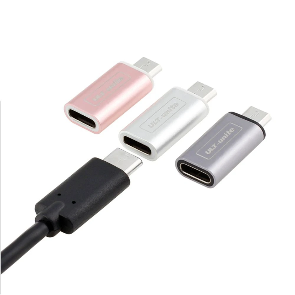 

OTG version USB 3.1 C-type USB-C female connector to Micro USB 2.0 plug adapter OTG high-quality rose gold metal
