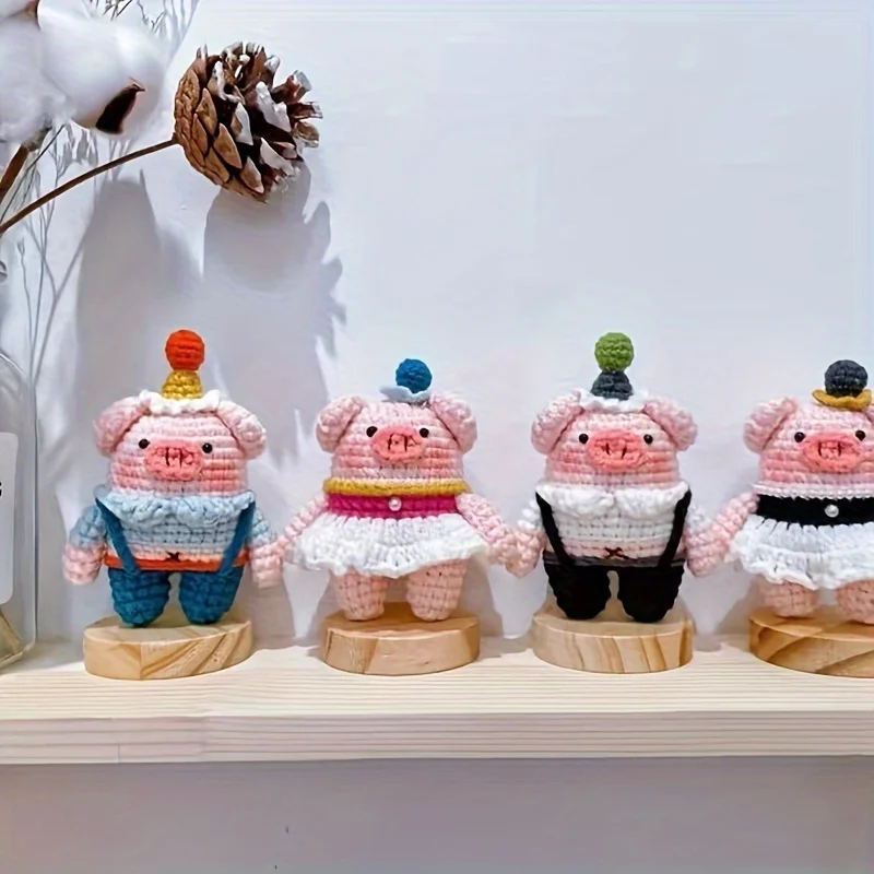5/10Pcs Häkeln Puppe Stehen Puppe Stehen Runde Holz Display-ständer Ho Filz Tier Puppe Spielzeug Holz Basis unterstützung Action Figur Stehen – Detail 3