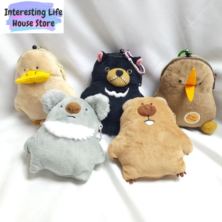 1Pc Geldbörse Schnabeltier Tasche Dachs Wombat Koala Plüsch Puppe Versenkbare Karte Tasche Nette Geldbörse Organizer Weihnachten Geschenk karte Tasche