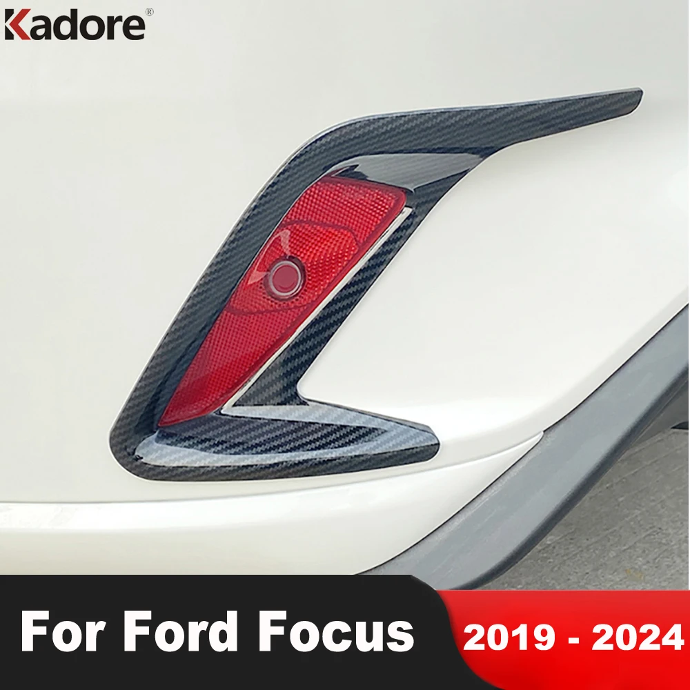 

Rear Fog Light Lamp Cover Trim For Ford Focus 2019-2021 2022 2023 2024 Mk4 Sedan Carbon Car Tail Foglight Bezel Trim Accessories