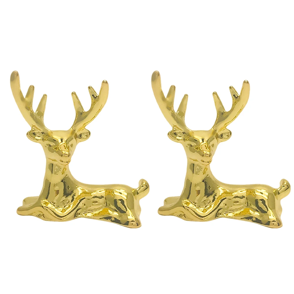 

Creative Elk Decoration Accessories for Home Office Party DIY Decor Desktop Deer Figurine Tabletop Ornament Gift Friends Family