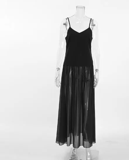 女性の夏のセクシーなサスペンダードレス女性の日常服 V ネックスリムエレガントなイブニングドレス女性のための