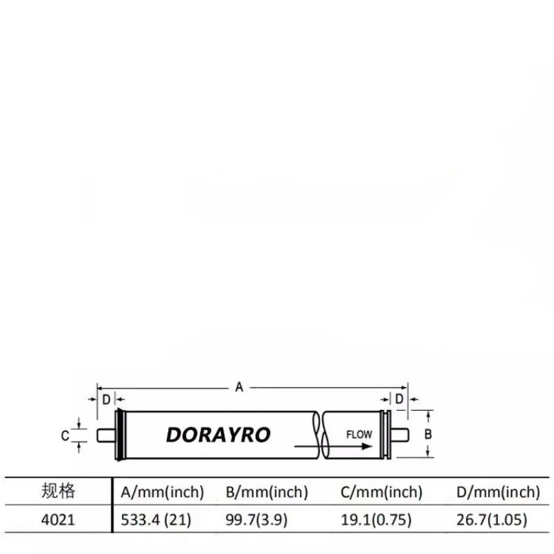 3Pcs DORAYRO 4021 Reverse Osmosis DY--4021 Ro System Filter Membrane