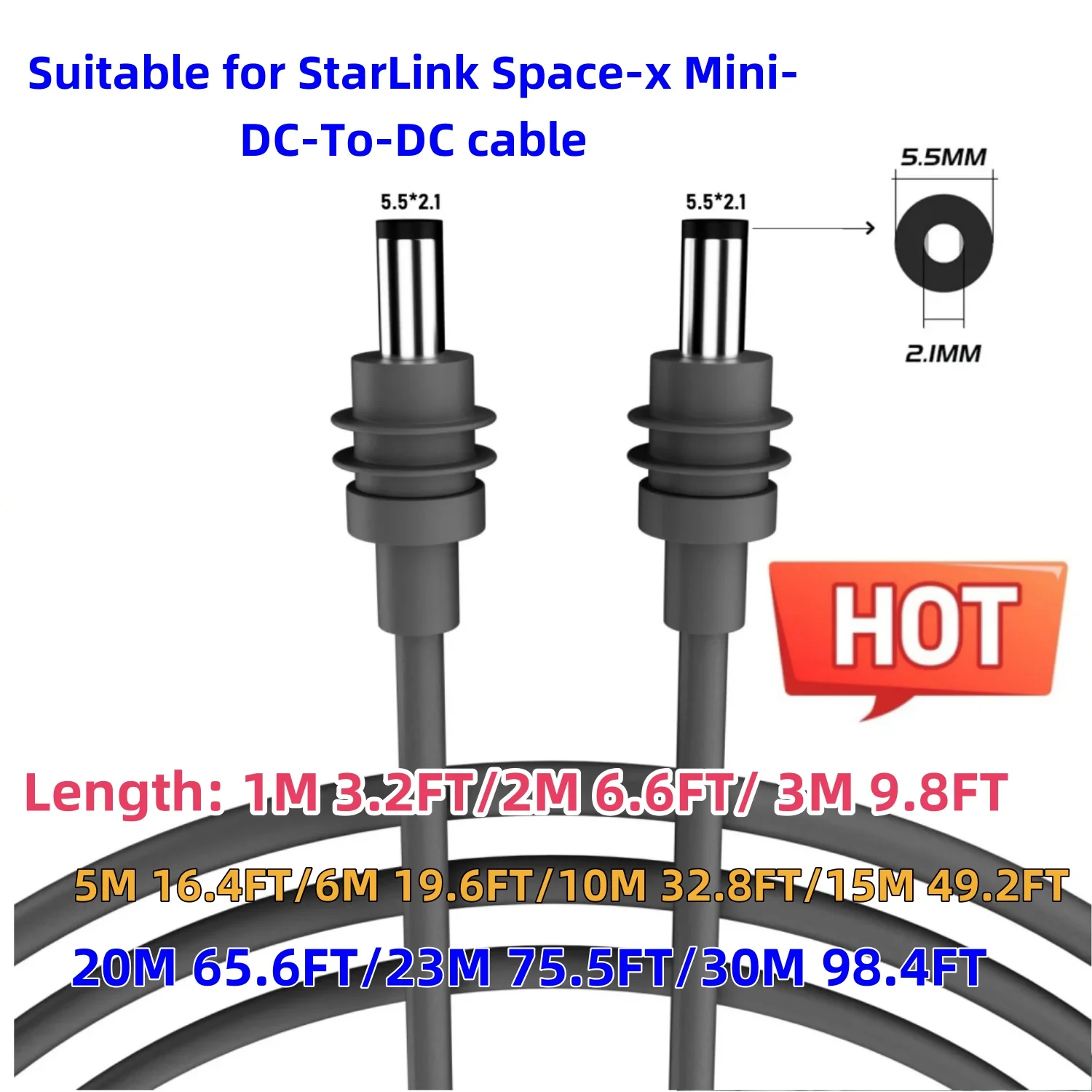 for StarLink Space-x Mini DC To DC-cable  Waterproof Overload Short Circuit Protection SPX MINI Type-DC To DC Cable