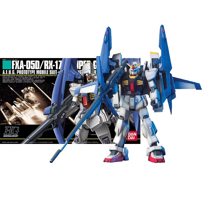 

Bandai Original HGUC 1/144 Anime FXA-05D RX-178 Super Gundam Assembly Model kit Action Figure Toys For Kids Collectible Gift
