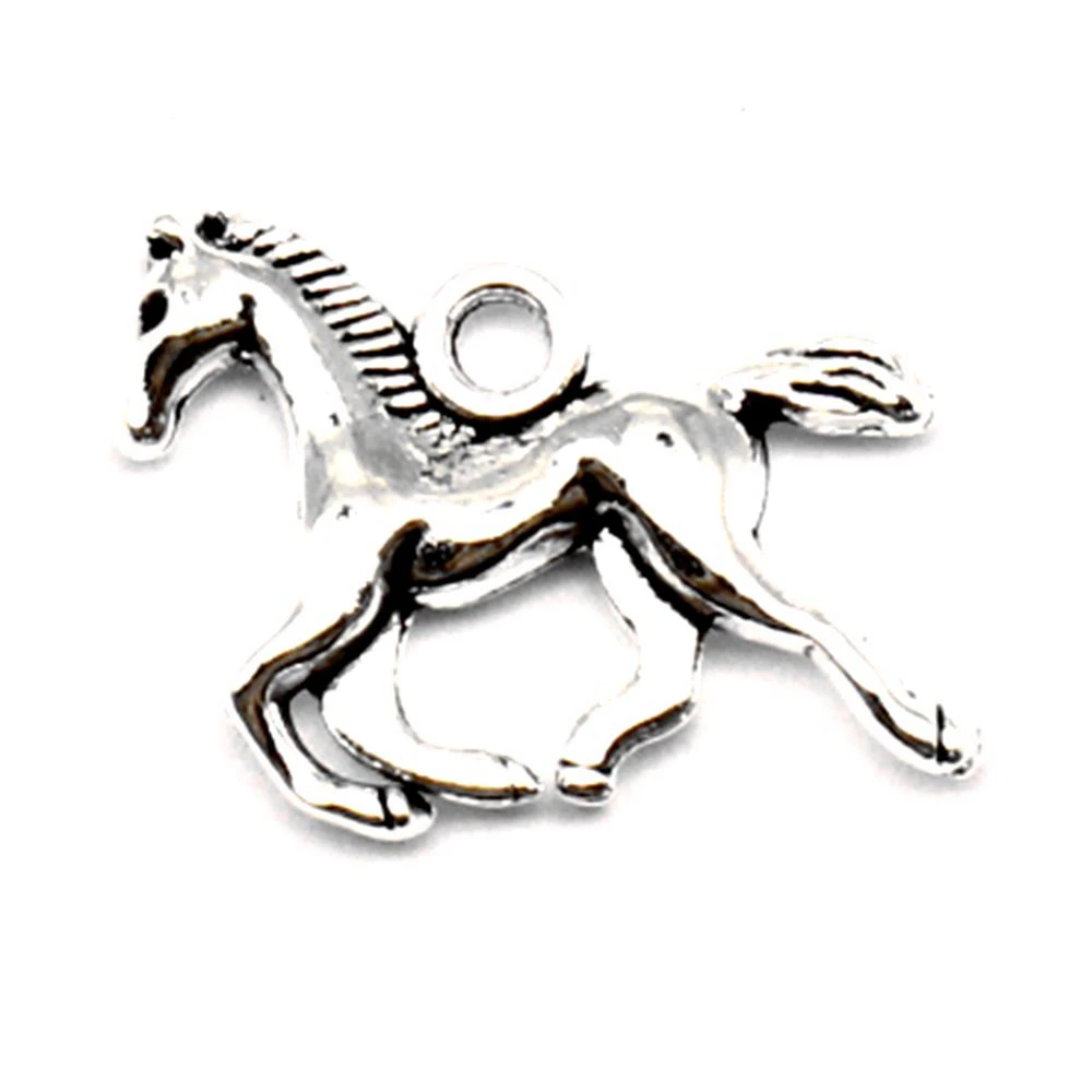 10pcs 21x13mm Galloping Horse Charms Pendants Jewelry Making Diy Craft Diy Jewelry Antique Silver Color