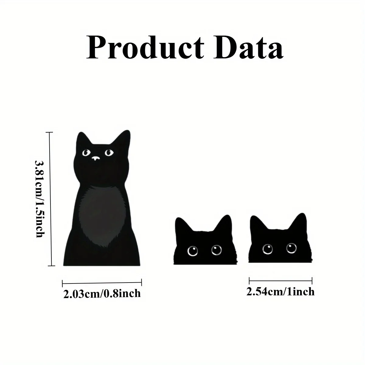 Cute Cat Peeking Mirror Stickers, 2pcs Vinyl Decals for Car Side Mirrors, Laptops, Luggage and Auto Accessories Decoration