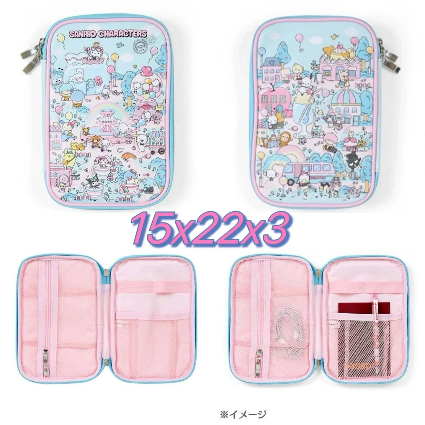 

Sanrio Makeup Bag Cartoon Cute My Melody Pencil Stationery Storage Bag Kawaii Hello Kitty Toiletry Bag Storage Pouch Portable