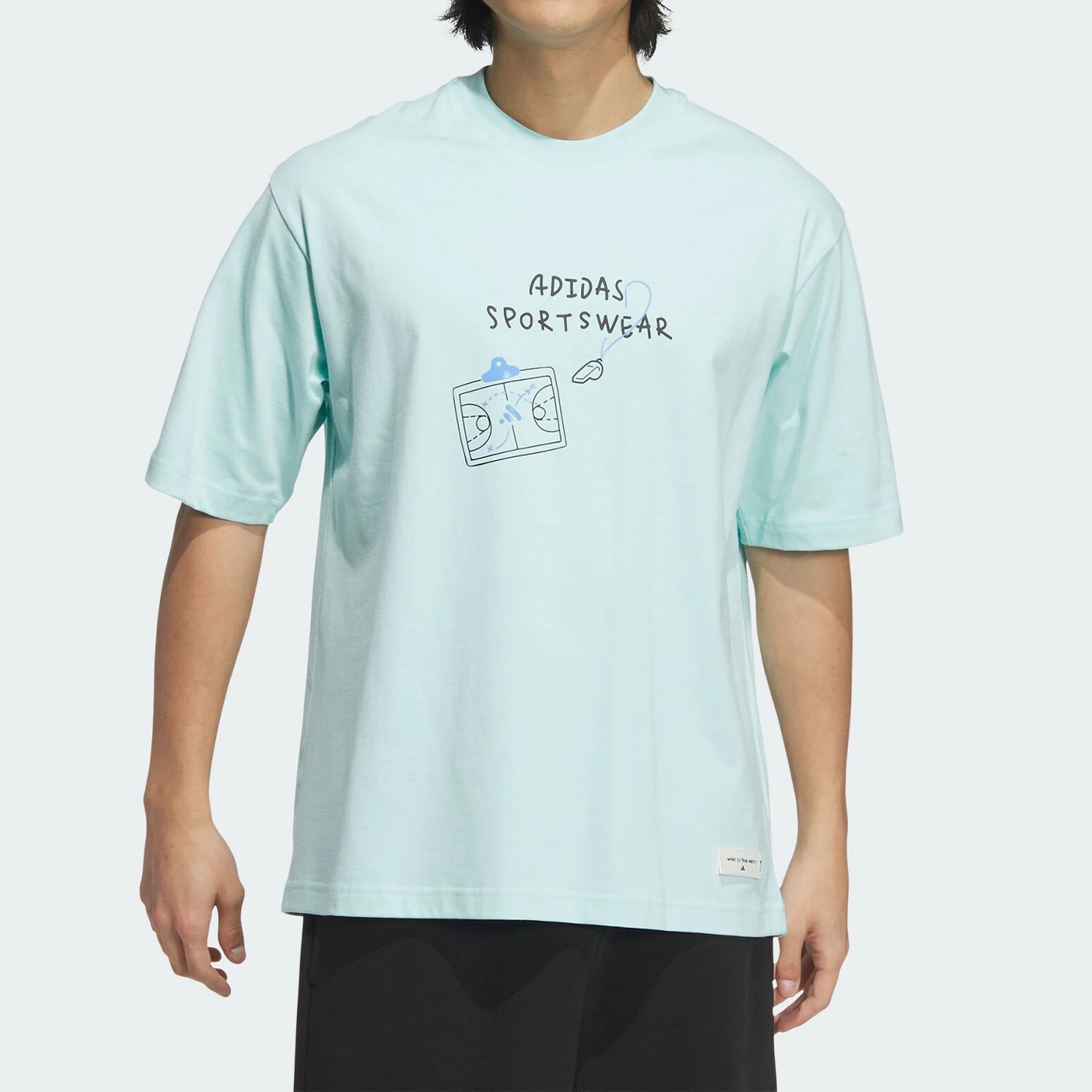 

Adidas genuine Original New Men's Casual Breathable Loose Round Neck Sport T-Shirt JP4578