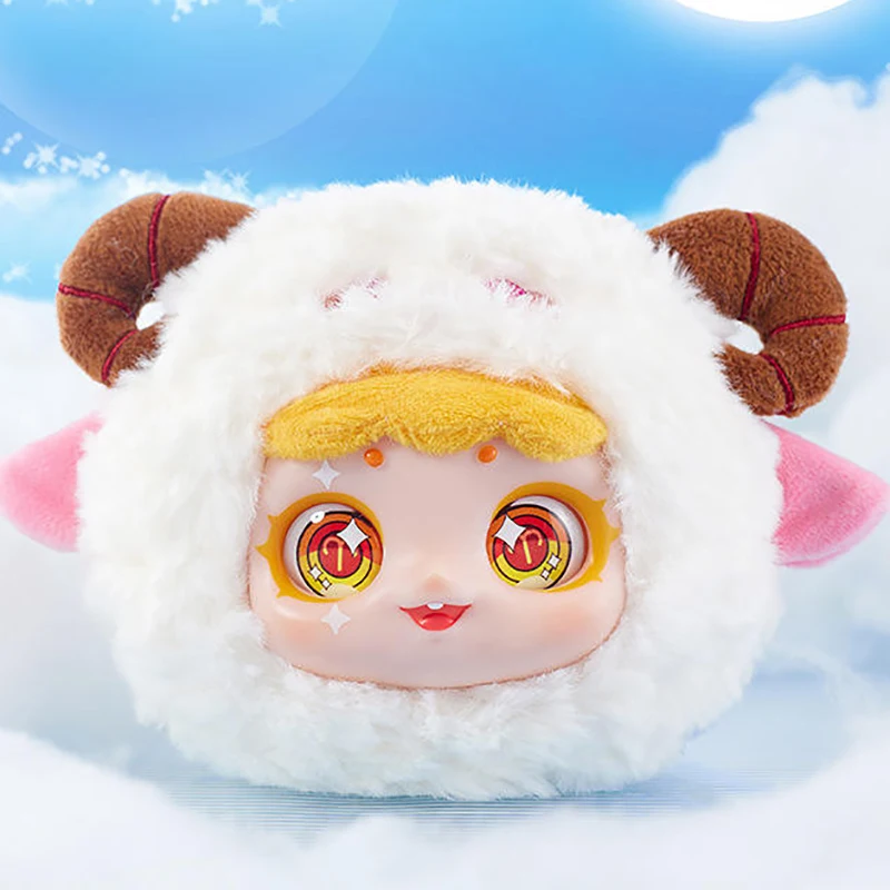 Kawaii Circe Vinyl Face Blind Box Twelve Constellation Series Plush Mysterious Surprise Figure Pisces Gemini Virgo Aquarius Toy