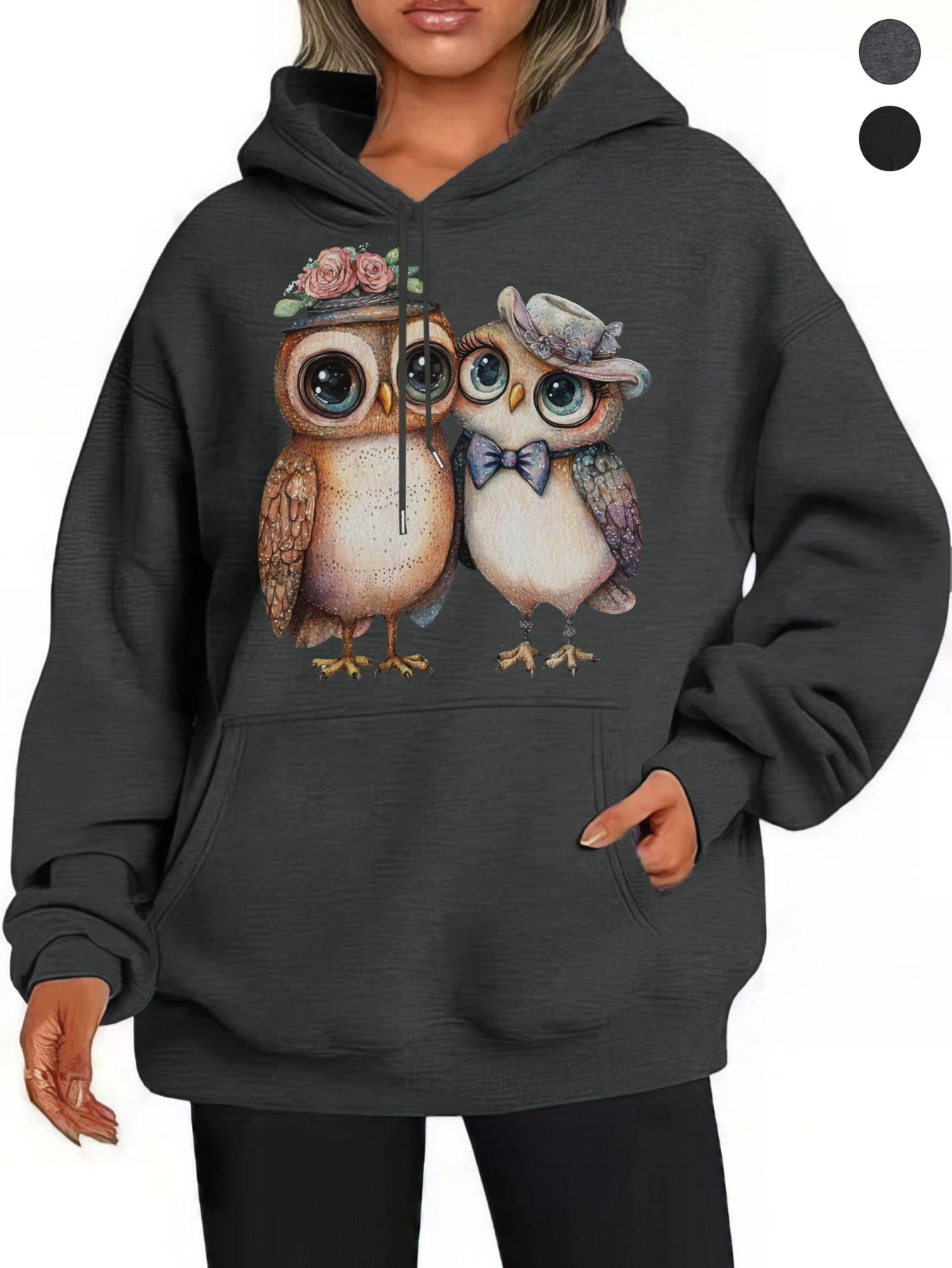 

Забавные необычные свадебные женские толстовки с капюшоном в стиле совы, черные, серые, из мягкого хлопка, в стиле ретро, для осенне-зимних видов спорта, развлечения на Хэллоуин