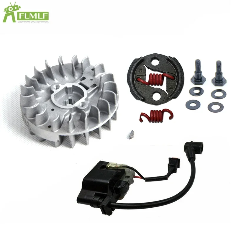 Clutch Flywheel Lgnition Coil Set Fit 23cc 26cc 29cc 30.5cc 32cc 36cc 45cc 71cc Engines for 1/5 HPI ROFUN ROVAN KM BAJA LOSI FG