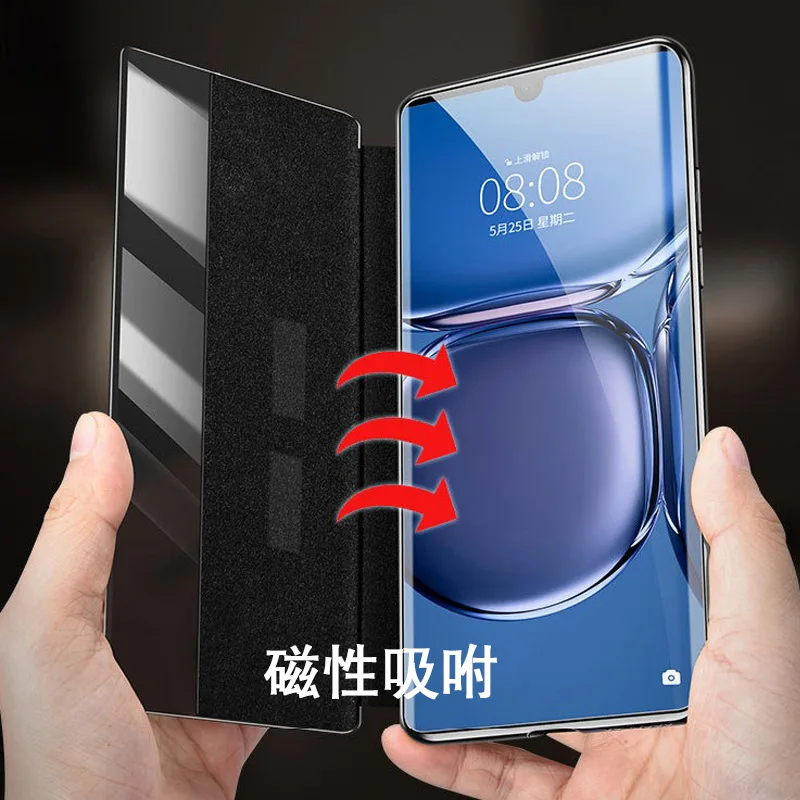 Роскошный деловой чехол-кошелек из натуральной кожи для Huawei Pura70 Mate60 Ultra Pro Plus, чехол для слота для кредитных карт и денег, кобура