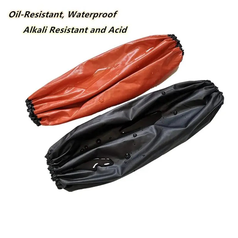 Hot kf-4X Waterproof Arm Sleeves Covers, PVC Arm Protector, Oilproof Oversleeves Protection, Forearm Protector