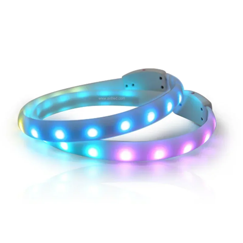 LED Pet Collar Durable Luminous Necklace With Flashing Lights Puppy Safety Glow Necklace Usb Dog Collars