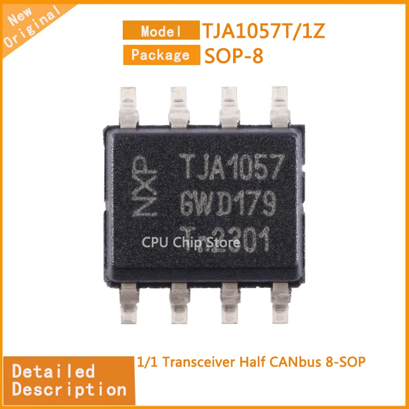 10Pcs/Lot  New Original   TJA1057T/1Z  TJA1057T  1/1 Transceiver Half CANbus 8-SOP