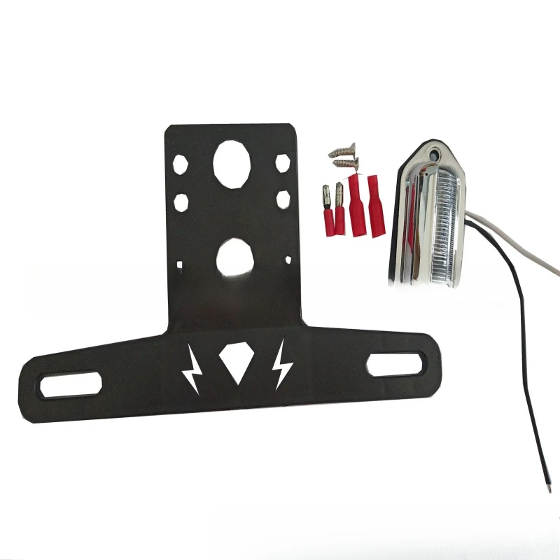 

Universal license plate holder with LED light aluminum license plate holder