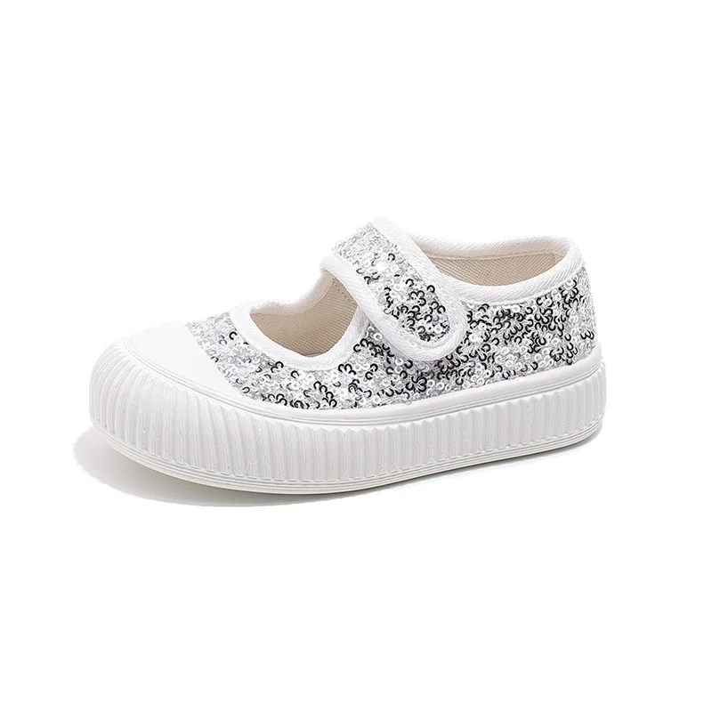 Chaussures décontractées en toile à paillettes pour enfants, chaussures à essence, optique astronomique, respirantes, mode de luxe, princesse, filles, Mary, nouveau