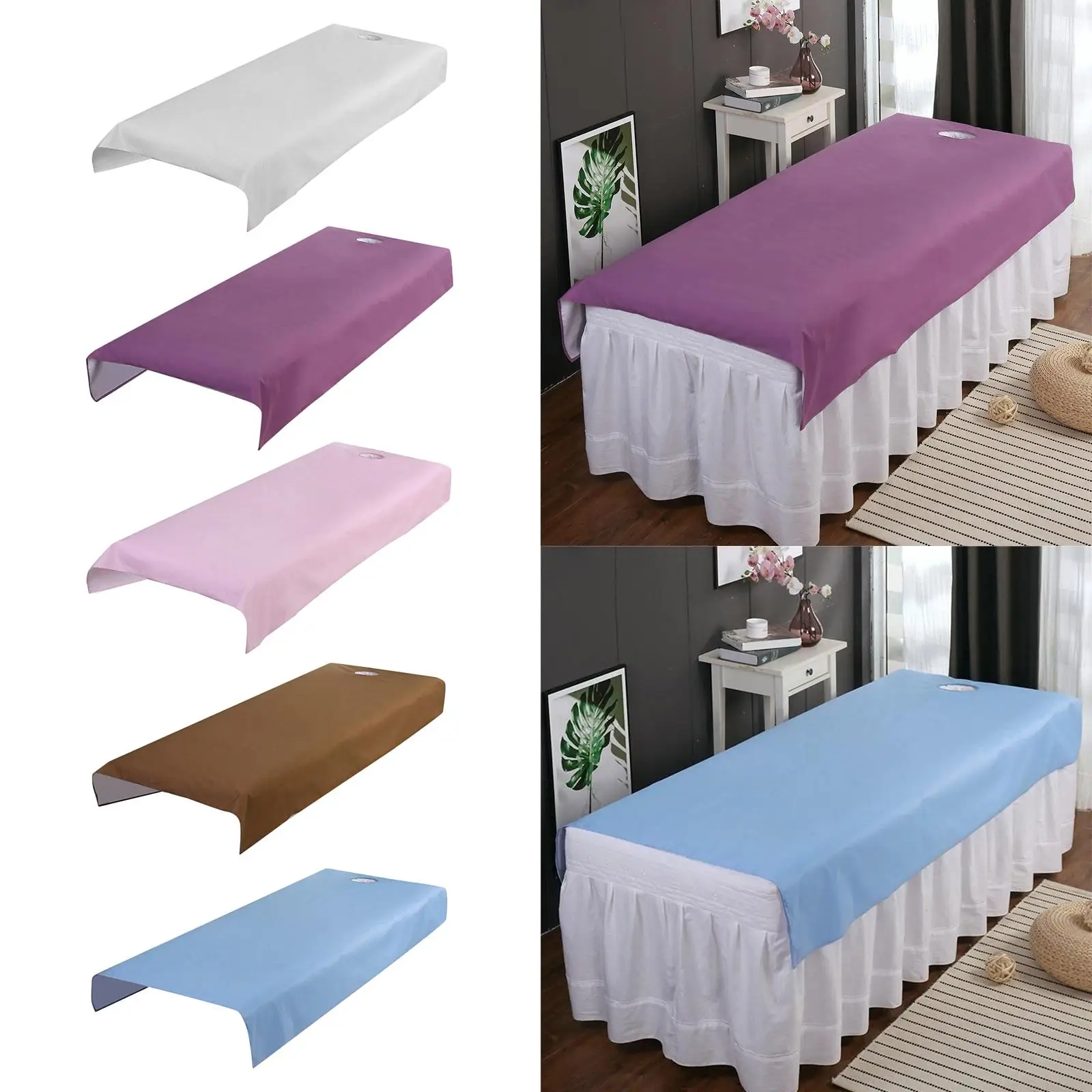Beauty Massage Bed Table Cover Anti-oil Salon Treatment Sheet Portable Washable Massage Sheets Face Covers Salon Sheets for Bed