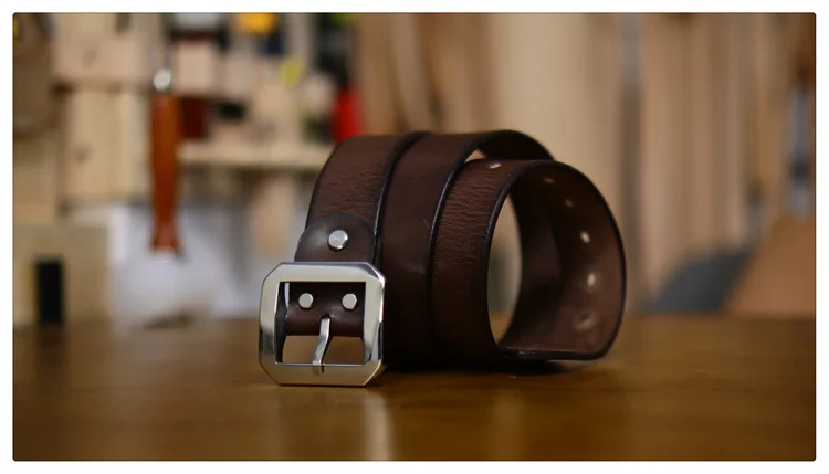 High Quality Thickened Pure Steel Needle Buckle Men's American Retro Belt Versatile Casual Fashion Cowhide Design Waist Belts