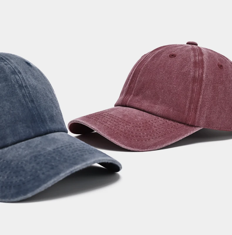 Baseball Kappe Gewaschen Baumwolle Männer Frauen Snapback Hut Vintage Hip Hop Caps Einfarbig Papa Hut Knochen Casquette Outdoor Casual Sport – Detail 10