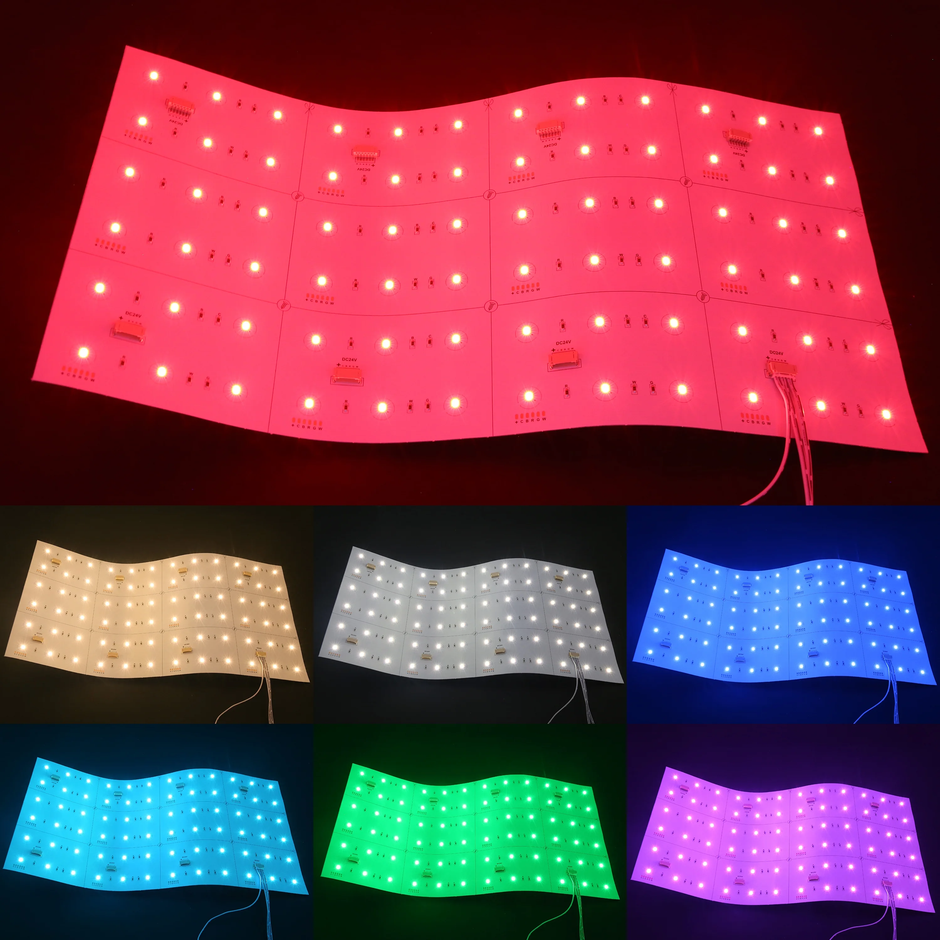 24V RGBWW SMD5050 (5 in 1) Matrix Light Emitting Diode Panel Cuttable Light Emitting Diode 6 Light Emitting Diode Ad Cutting