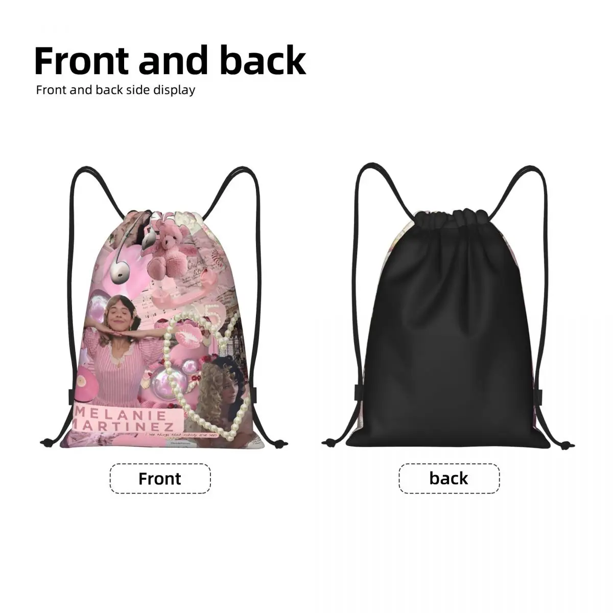 Melanies Martinez Drawstring Sacos, Mochila Esportiva, Gym Sackpack, String Bags para Correr