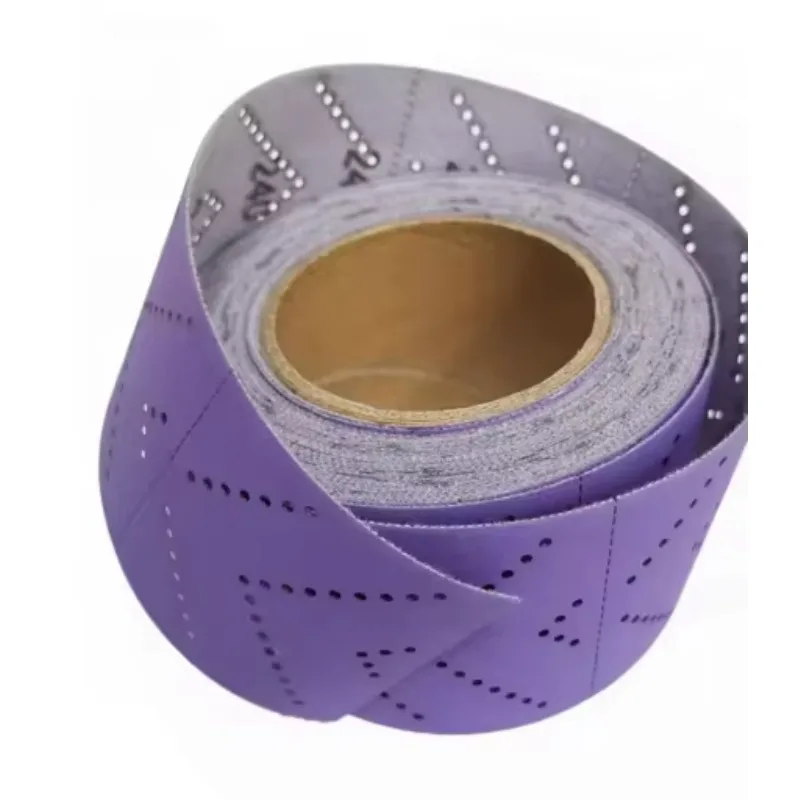 Abrasive Roll Purple Film Sandpaper Coated Ceramic Abrasive Sandpaper Roll For Polishing