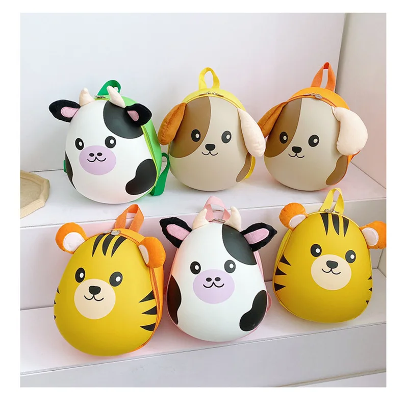 Bolsa escolar super animal para crianças, mochila de jardim de infância EVA, edição coreana, moda fofa, meninos e meninas, 2021