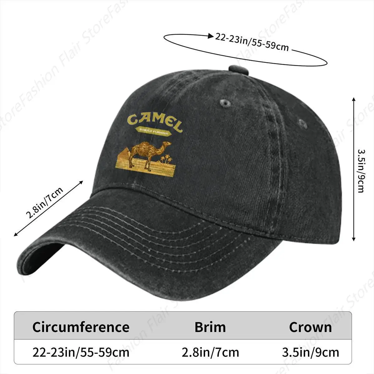 Washed Men's Baseball Cap Camel Cigarettes Best Seller Trucker Snapback Caps Dad Hat Camel Golf Hats