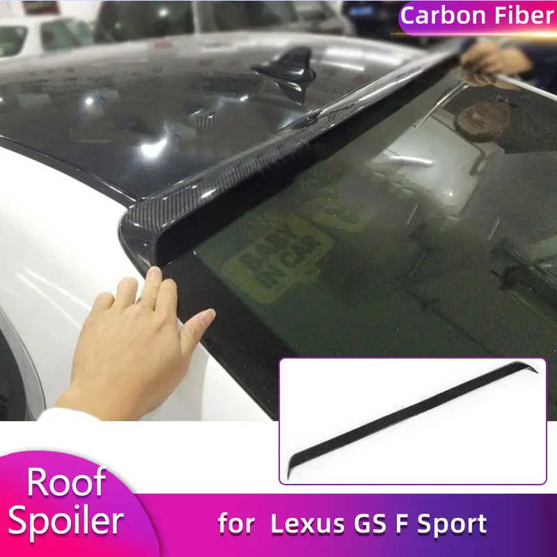 

Задний спойлер на крышу из углеродного волокна, крылья для Lexus GS F Sport GS350 GS450 Sedan 4D 2012-2015, автомобильный гоночный задний спойлер, крыло, губа