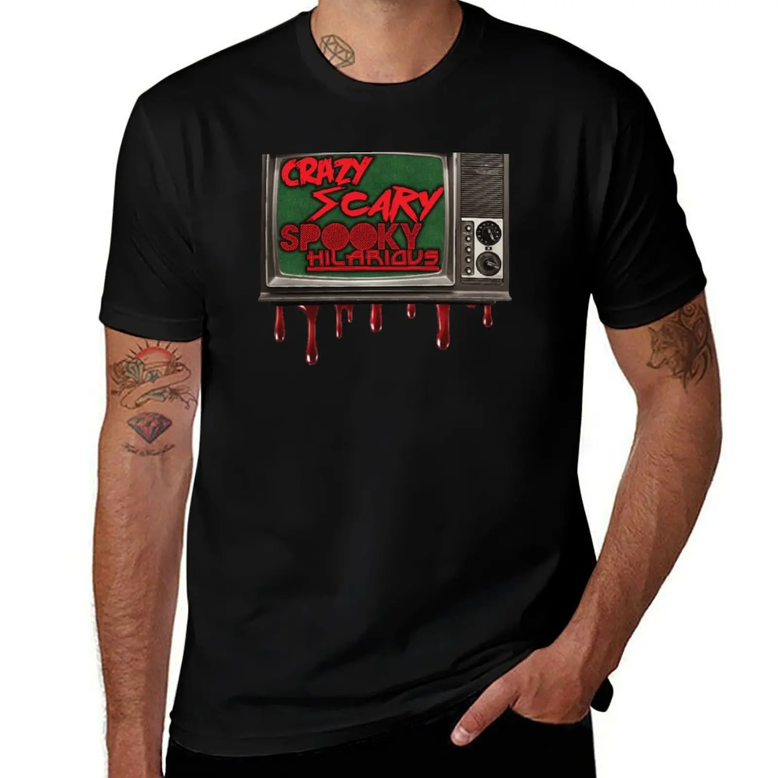 

TV Off- Crazy Scary Spooky Hilarious- Kendrick Lamar T-Shirt street wear anime stuff kawaii clothes plain white t shirts men