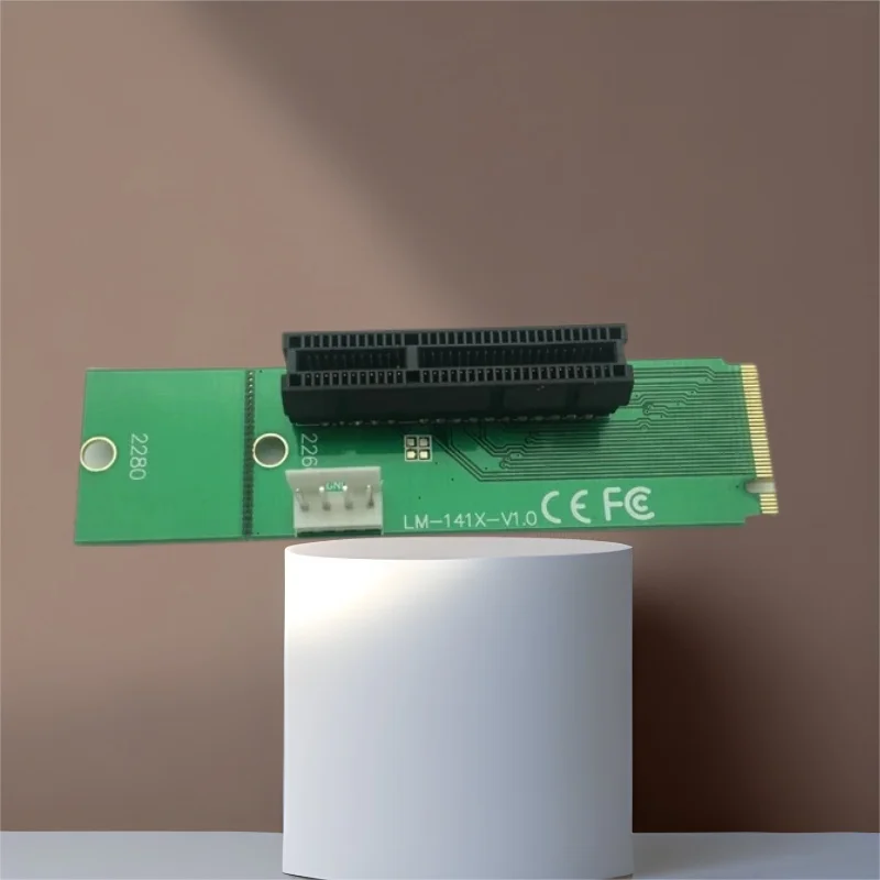 M.2 NVME to PCI-E 4X Mining Card Riser M.2 Key M to PCIE X4 Transfer + 4Pin Power Supply Cable for PCI Express 1X to 16X Adapter
