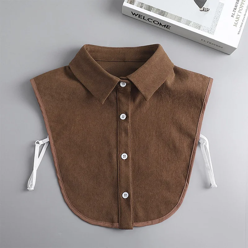 

Stand Lapel Fake Collar Blouse Vintage Detachable Collars Sweater Shirt False Collar Lapel Blouse Top Women Clothes Accessories