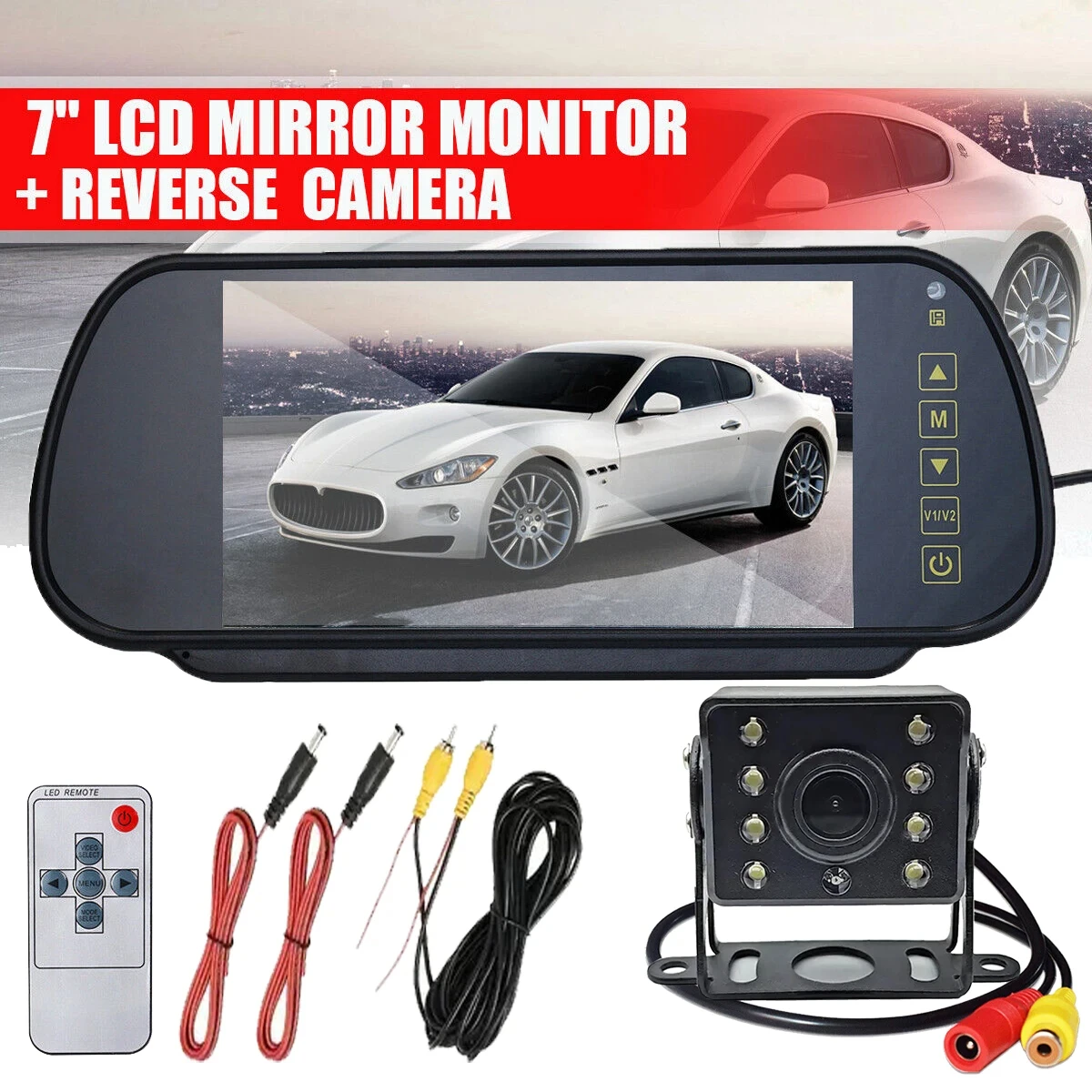 Bileeko Vehicle IR 8 LED Back up Reverse Camera  7