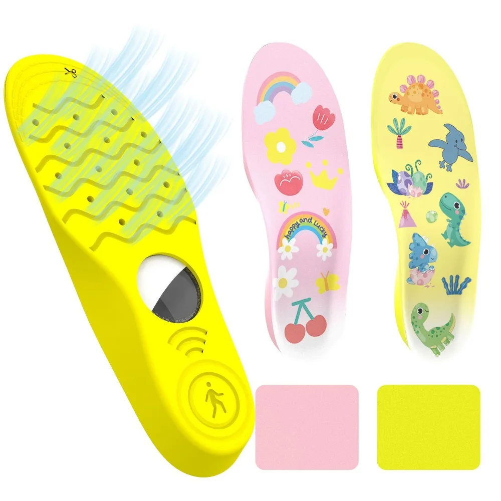 1Pair PU Shoe Insoles 135-230mm Anti-lost Tracker Insole Holder Locator Accessories Protective Cover for AirTag