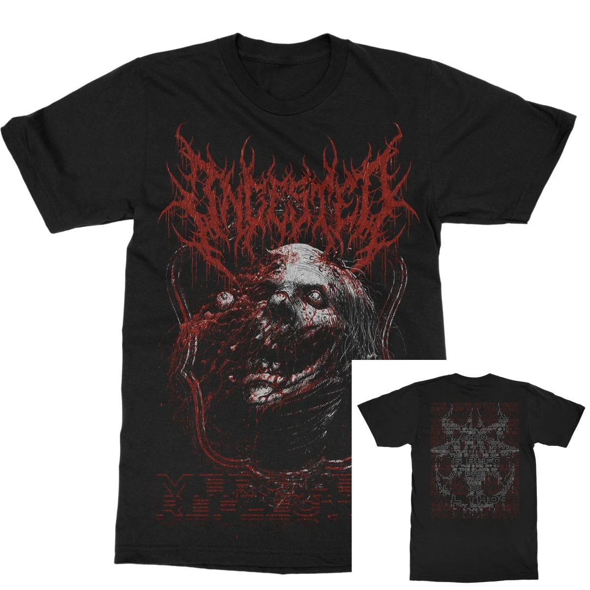 Ingested Merciless Reflection T-Shirt 100% Cotton Graphic Tee Men Women Summer Streetwear Top