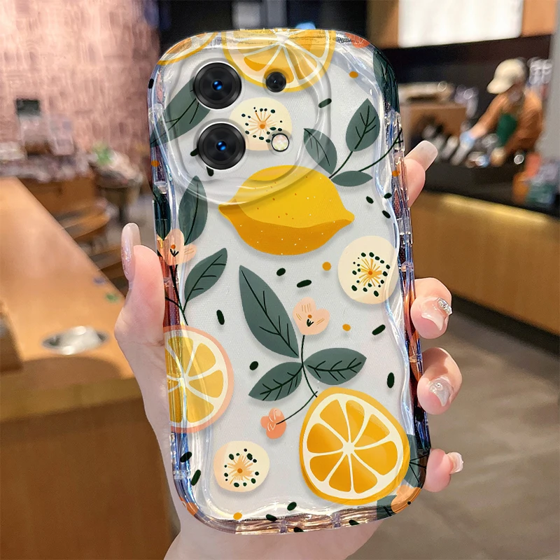 Etui Silikonowe z Motywem Owoców Cytryny Awokado na Xiaomi Redmi Note 14 13 12 11 10 Pro Plus 5G 9 14C 13C 4G 12C 10C 10S A2 A1