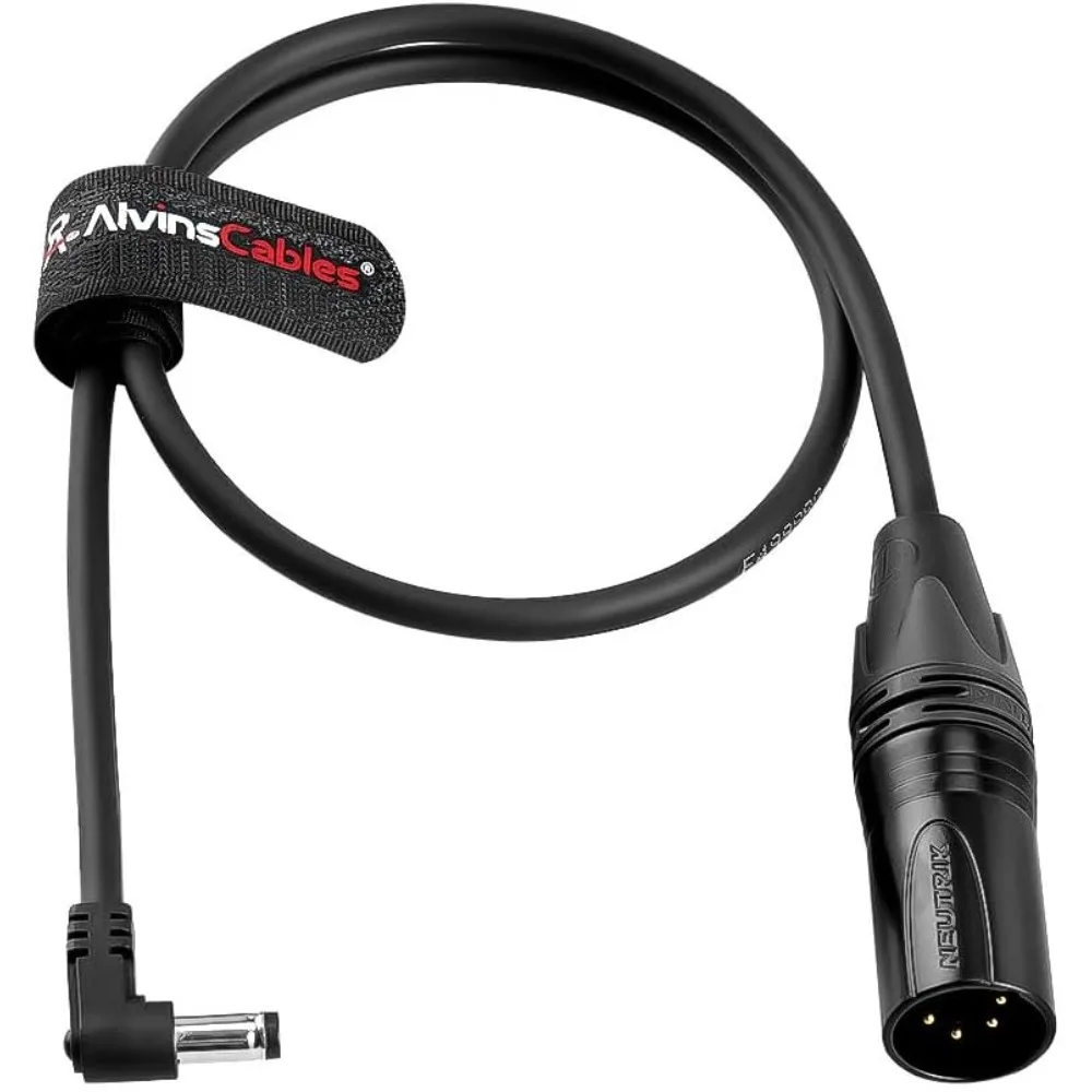 

Alvin’s Cables XLR 4 Pin Male to 5.5 2.1mm DC Right Angle Power Cable for Canon C70, Atomos Ninja V 60cm/2ft
