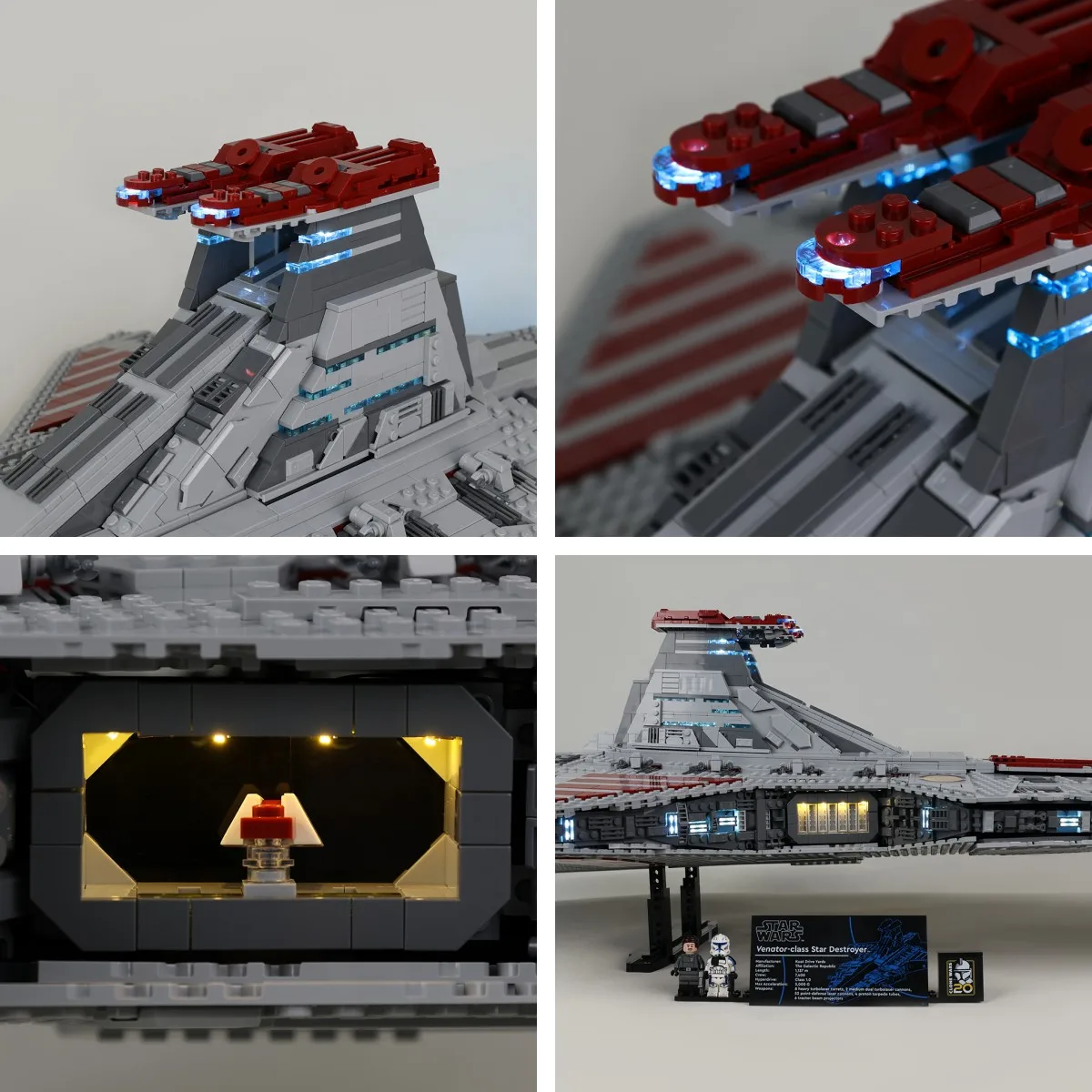 LED-Lichtset ohne Modellbausatz für LEGO Venator-Class Republic Attack Cruiser 75367 Bausteine