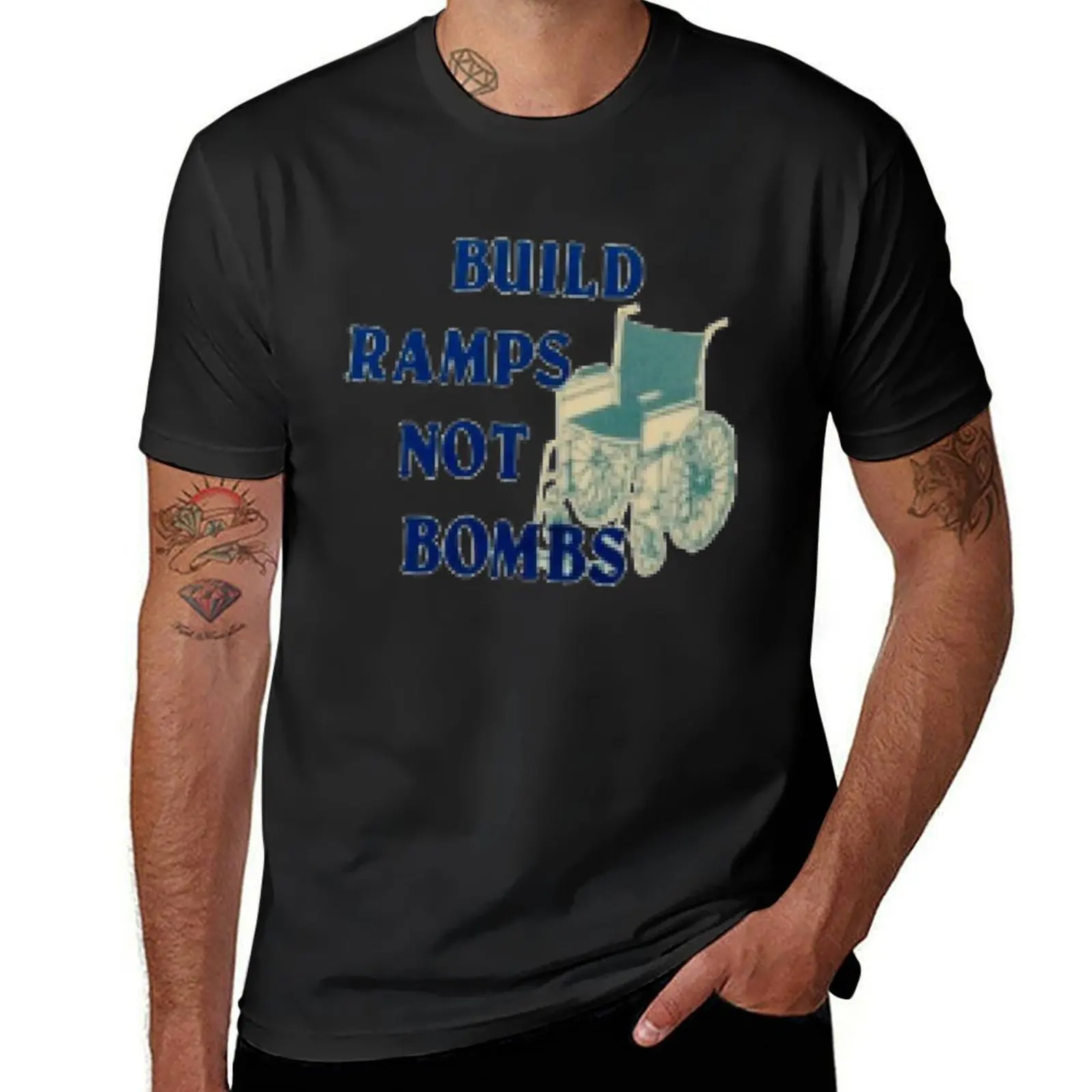 Build Ramps Not Bombs T-Shirt tees animal prinfor boys plus size tops mens clothes