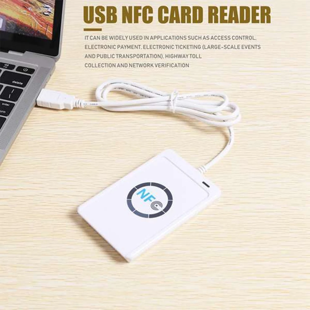 [NEW A09R!】 ACR122U RFID Reader 13.56Mhz USB Smart Card Writer SDK M-Ifare Copy Clone Software Copier Duplicator For S50 UID