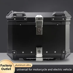 Aluminum Motorcycle Rear Trunk 36L 45L 55L 65L 80L 100L Moto Suitcases Motorbike Luggage Tail Box Storage Top Box