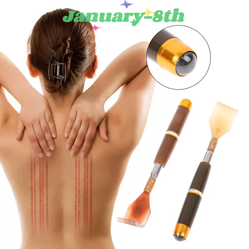 

Скребок для спины и массажер с телескопическим выдвижным стержнем, ручные магнитные бусины