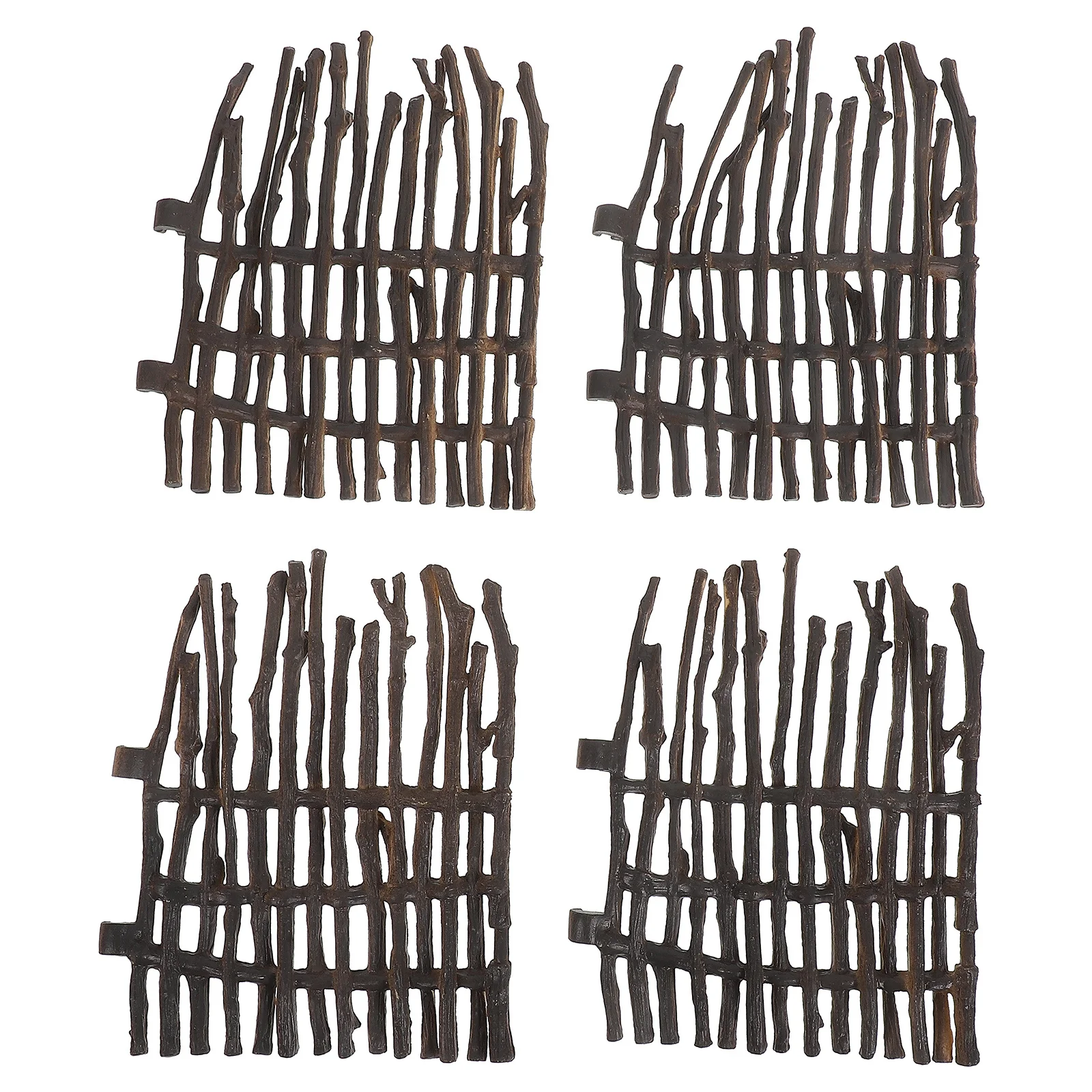 

4Pcs Micro Landscape Ornaments Realistic Miniature Fence for Fairy Garden DIY Simulation Wood Picket Garden Border Fence Kit