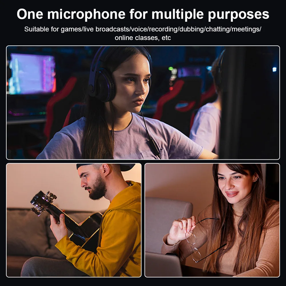 

USB Condenser Microphone 192KHz/24Bit Gaming Microphone Computer Microphone for Studio Recording Streaming Content Creation
