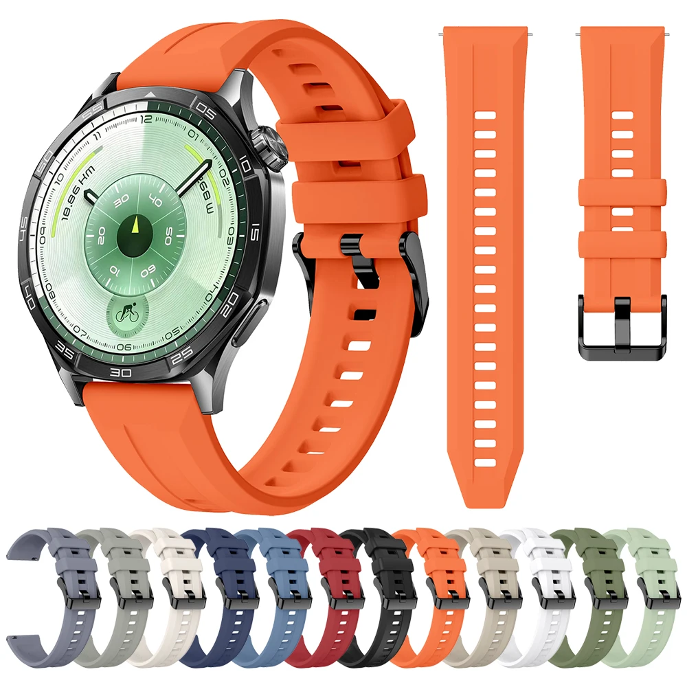 22 مللي متر 1:1 حزام سيليكون رسمي لساعة هواوي GT 6 Pro 46 مللي متر GT6 الفرقة لهواوي GT5 GT4 GT3/ساعة 5 4 3/سوار نهائي