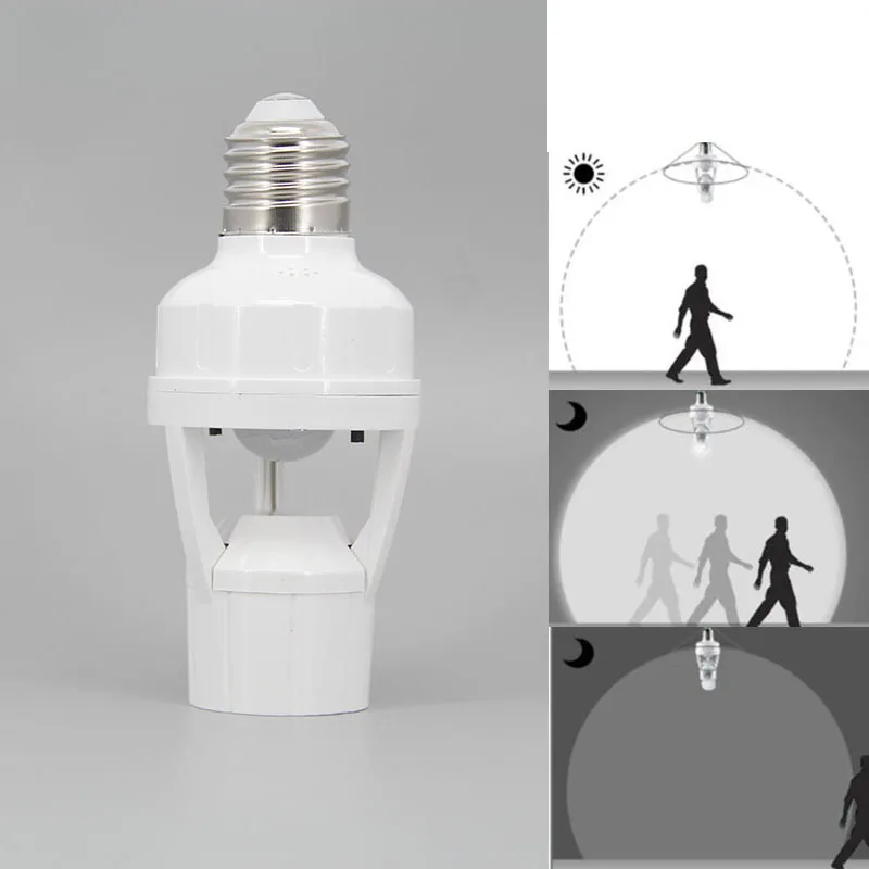 

E27 головка лампы человеческого тела Инфракрасный ИК датчик движения базовый держатель розетки бытовой двухстоечный телефон для двора коридора гостиной