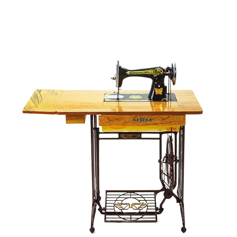Vintage sewing machine, foot-pedal desktop electric tailor for household use