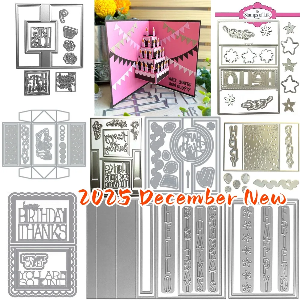 Kleine Jakobsmuschel, Pop-Up-Stanzform aus Metall, 2025, neue DIY-Stanzformen, Scrapbooking, Papierherstellung, Schnitte, Kunsthandwerk, große Stanzform, handgefertigt